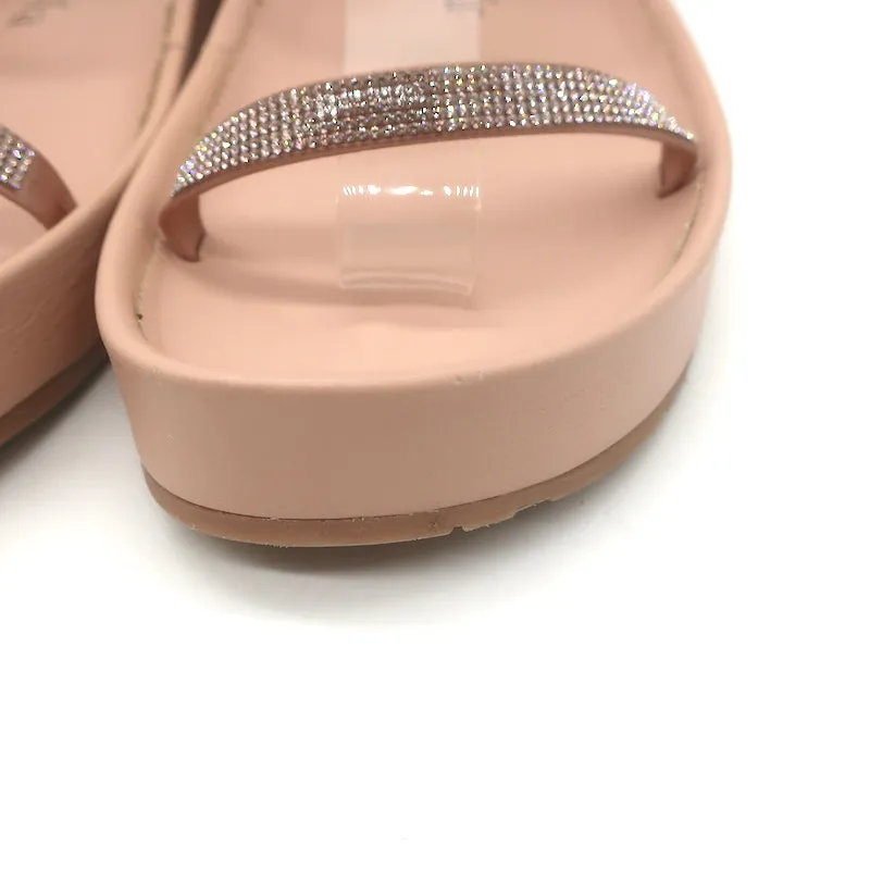 Sandales à glissière Pedro Garcia Alania ornées de cristaux en cuir rose blush taille 38
