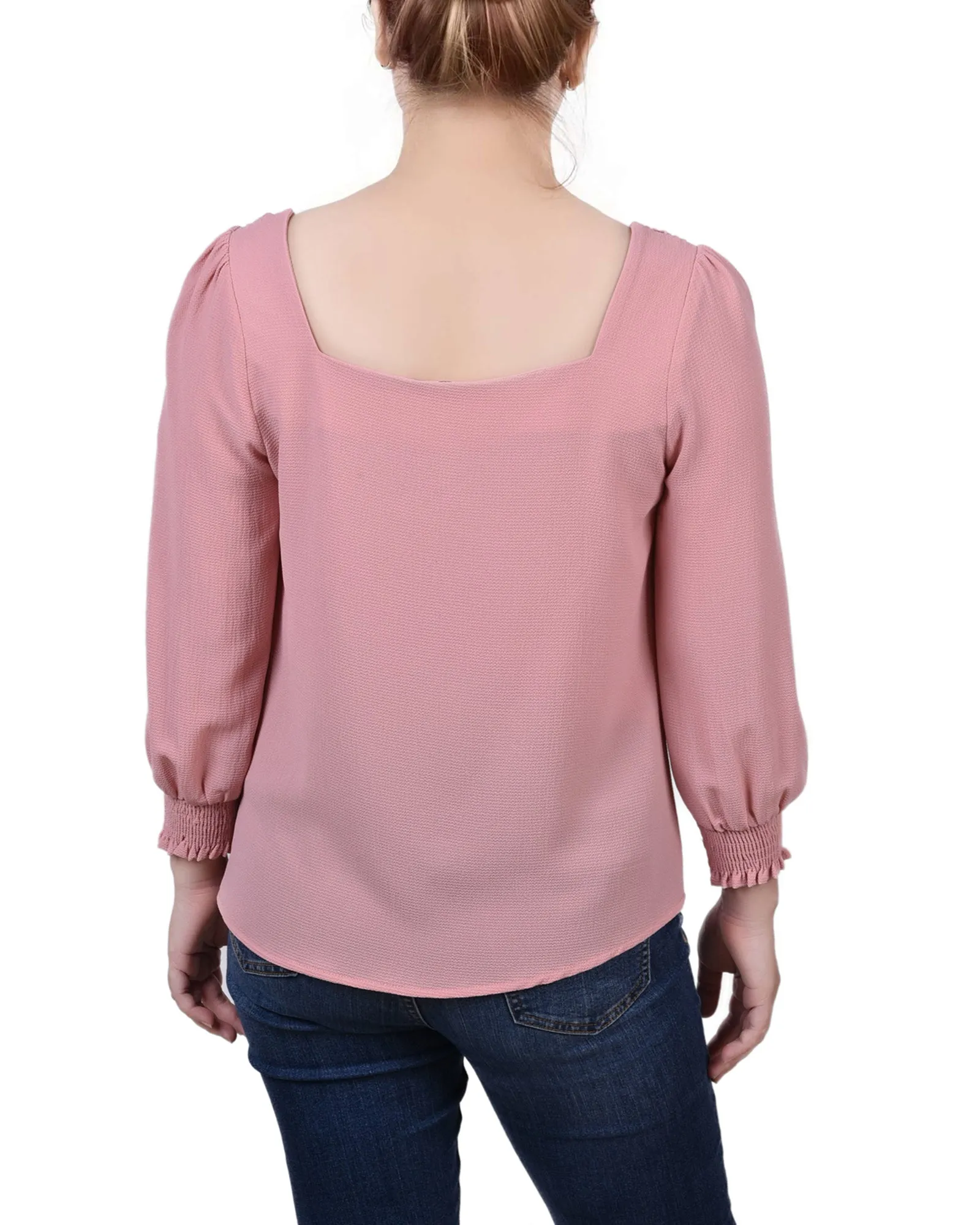 Blouse carrée à manches 3/4