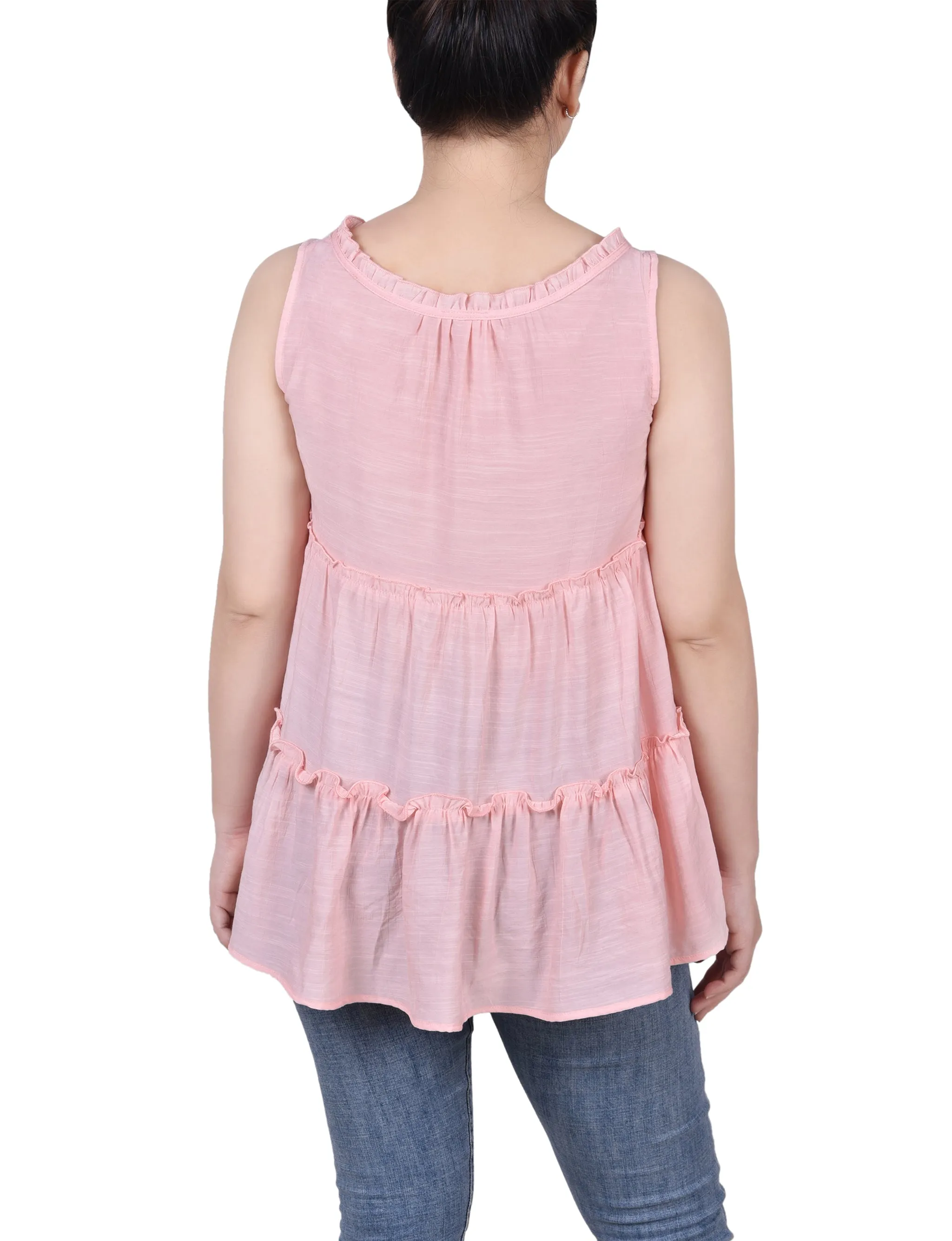 Petite Blouse sans Manches à Étages