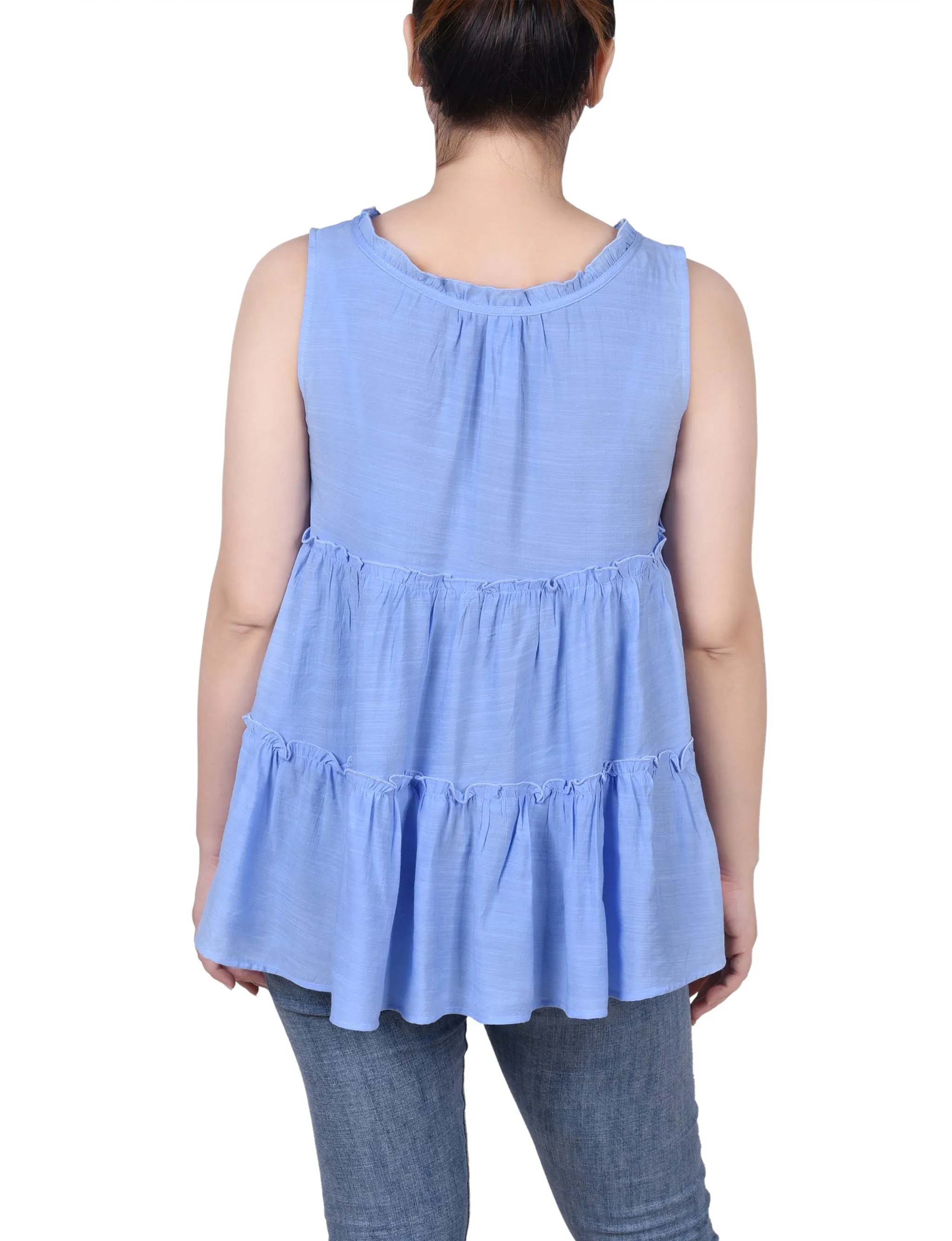 Petite Blouse sans Manches à Étages