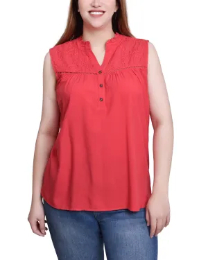 Petite Sleeveless Yoked Blouse