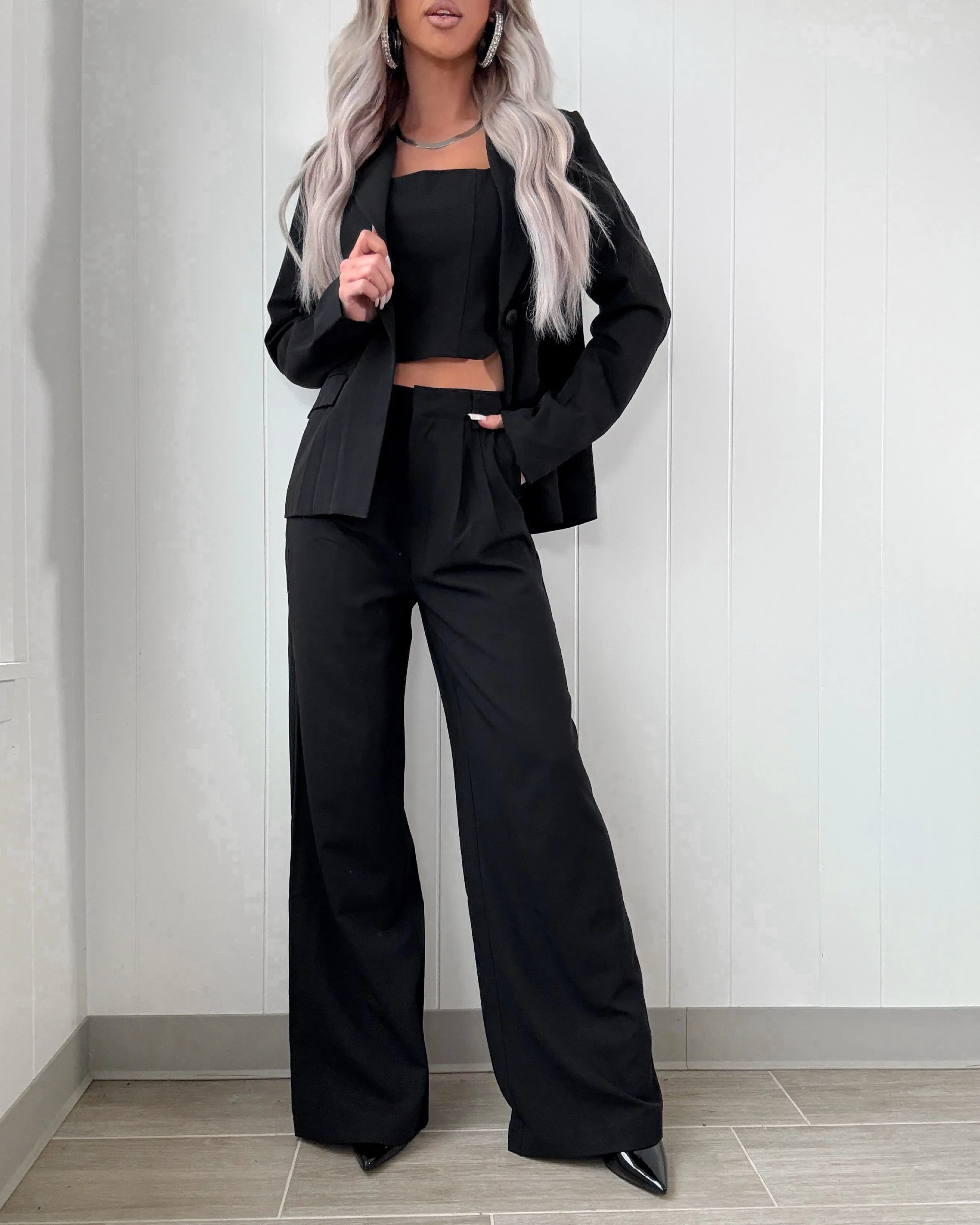 Ensemble de Costume Trois Pièces Polish & Power - Noir