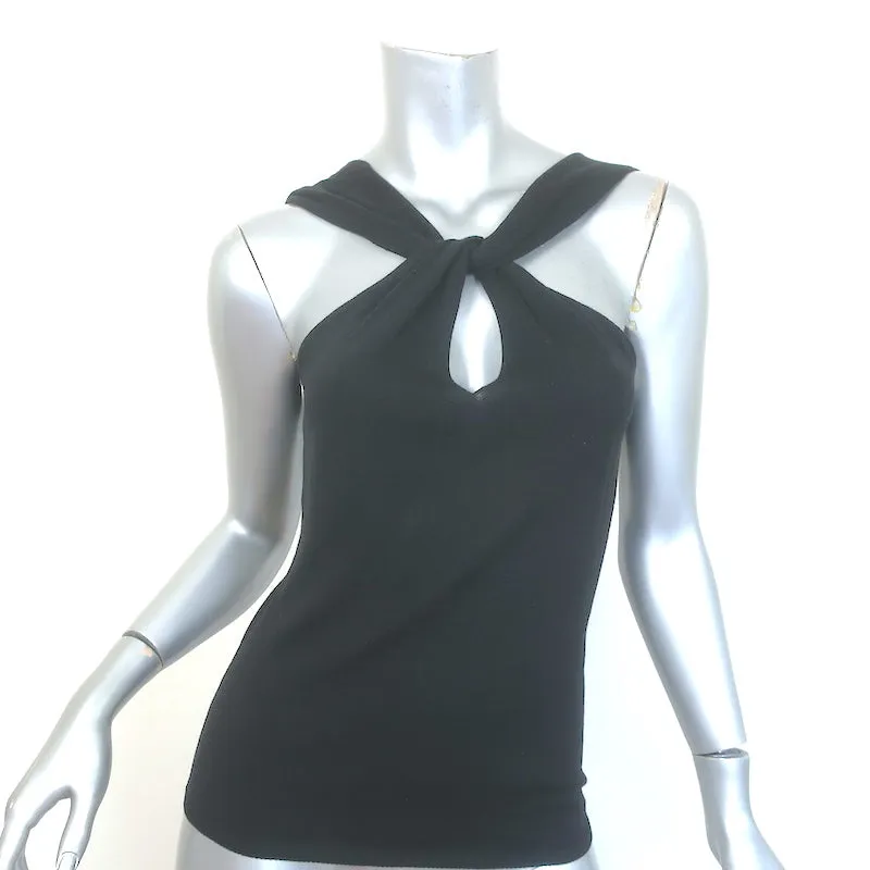 Polo Ralph Lauren Haut en maille à encolure torsadée et échancrée Noir Soie-Cachemire Taille Moyenne