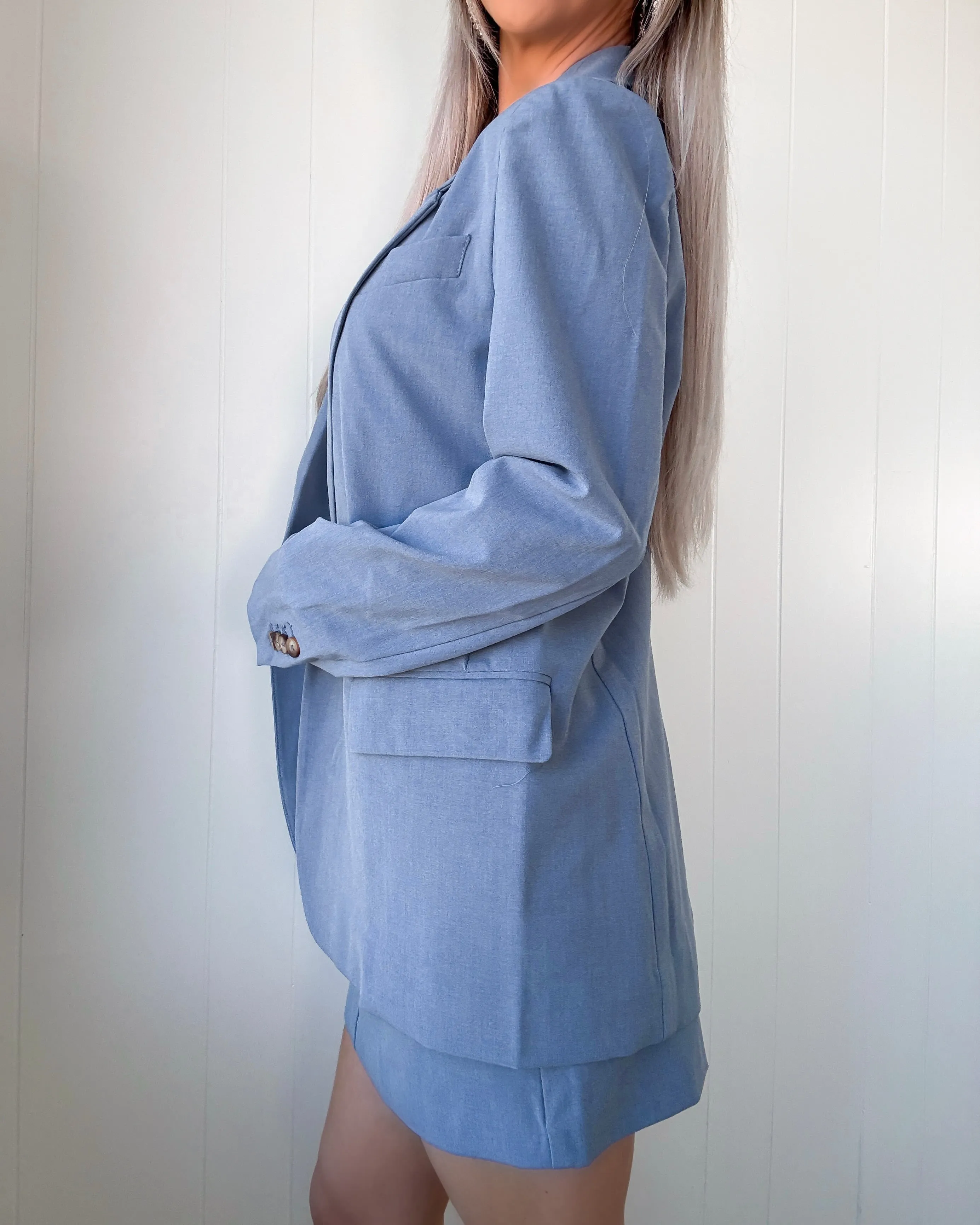 Ensemble Veste Power Poise et Jupe - Bleu