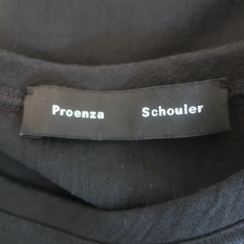 Proenza Schouler T-shirt à empiècements métalliques Noir Taille Très Petit Haut à manches courtes