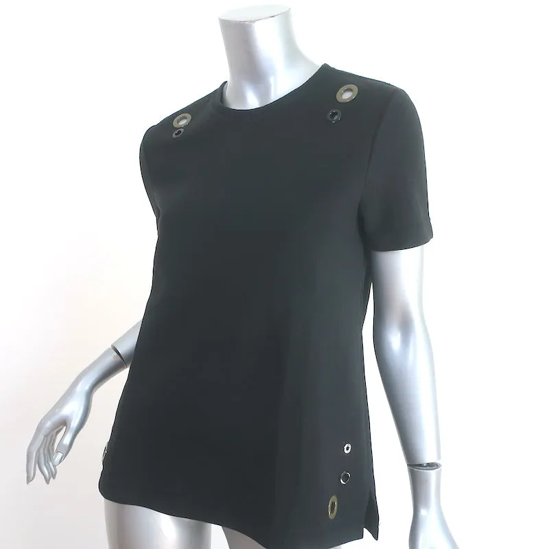 Proenza Schouler T-shirt à empiècements métalliques Noir Taille Très Petit Haut à manches courtes