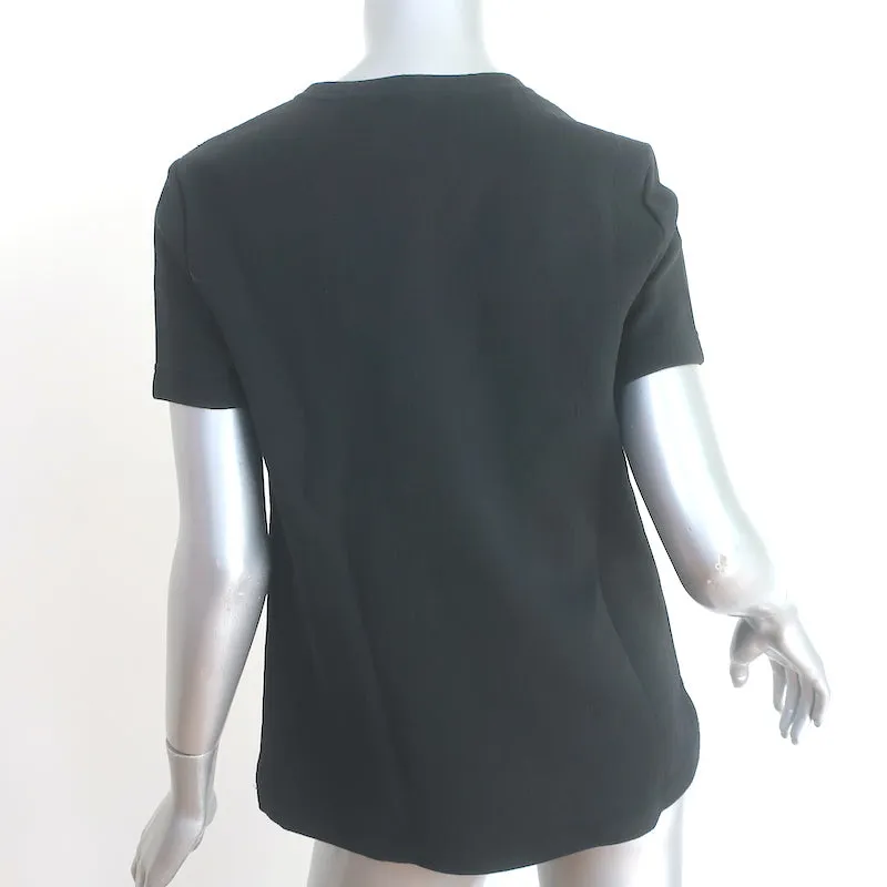 Proenza Schouler T-shirt à empiècements métalliques Noir Taille Très Petit Haut à manches courtes