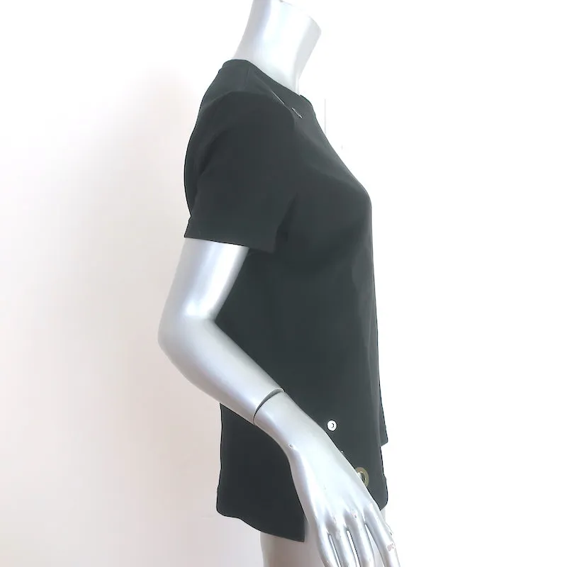 Proenza Schouler T-shirt à empiècements métalliques Noir Taille Très Petit Haut à manches courtes