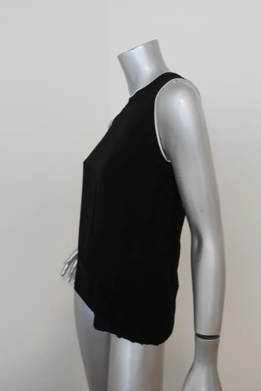 Rag & Bone Débardeur Abby Noir à Bords Côtelés Taille Petite Haut à Dos Croisé