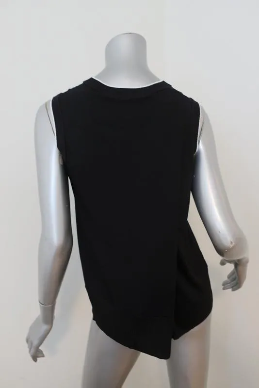 Rag & Bone Débardeur Abby Noir à Bords Côtelés Taille Petite Haut à Dos Croisé