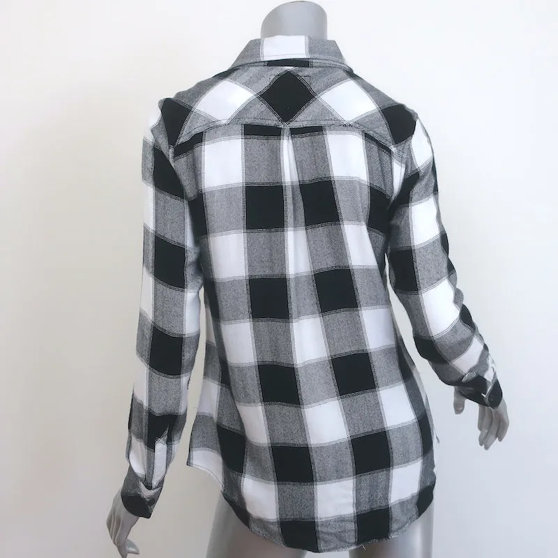 Chemise à carreaux Rails Hunter Blanc/Noir Taille Très Petite