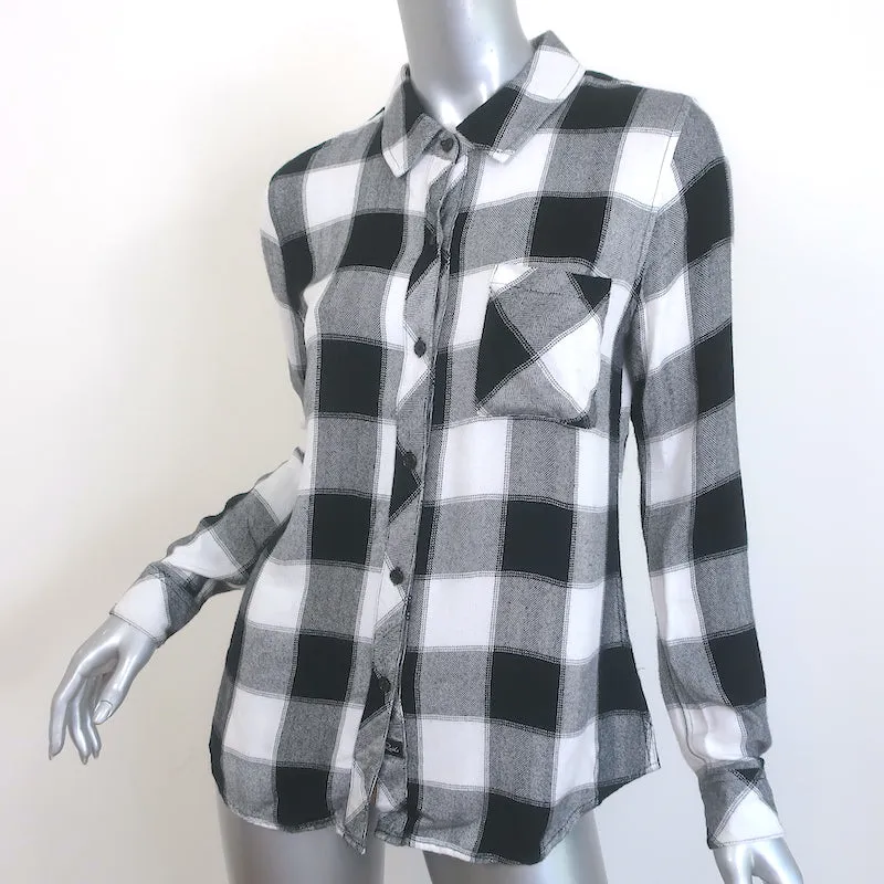 Chemise à carreaux Rails Hunter Blanc/Noir Taille Très Petite