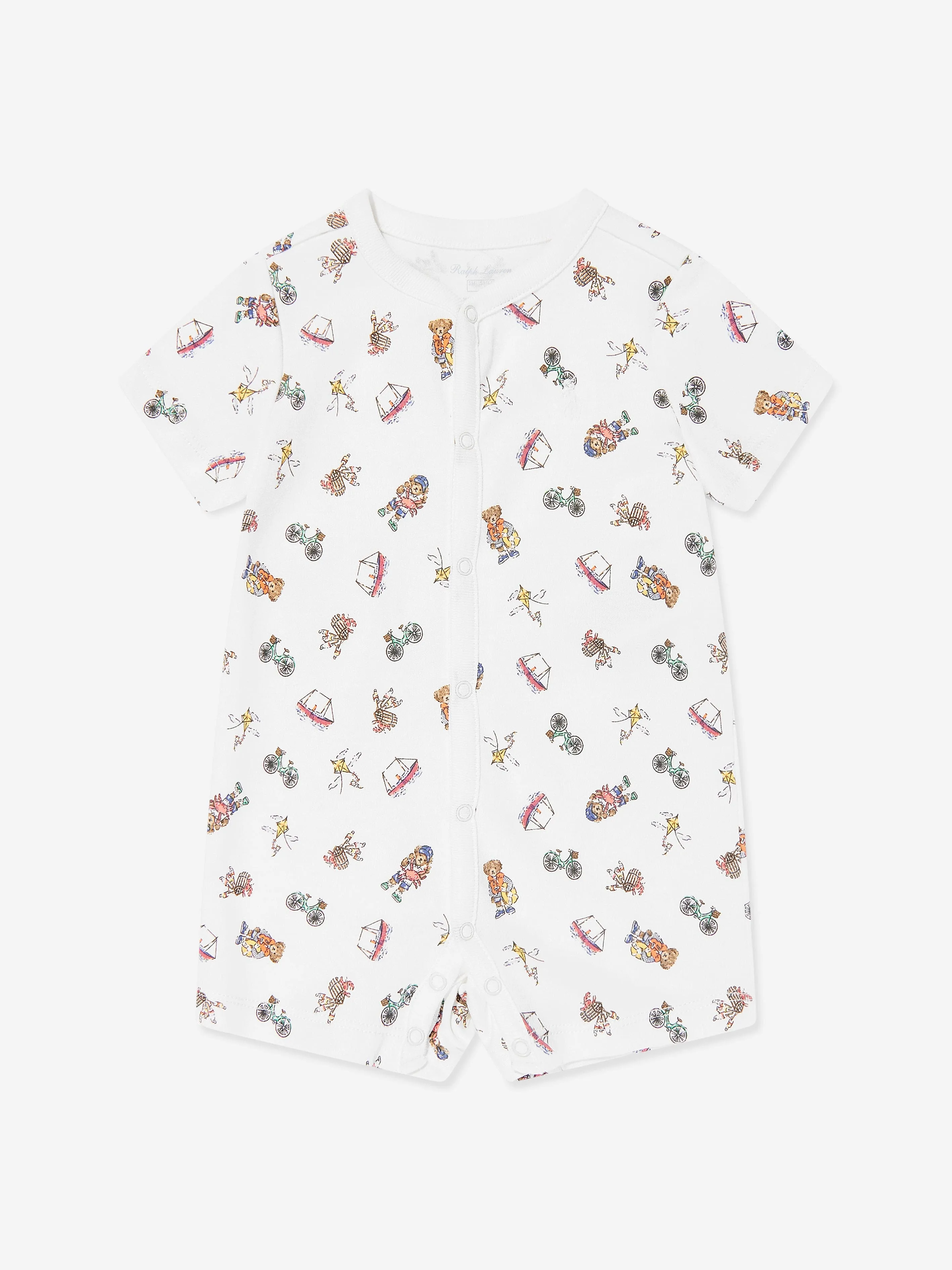 Ralph Lauren Ensemble Bébé Garçon Ours 5 Pièces en Blanc