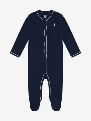 Ralph Lauren Baby Boys Logo Babygrow in Navy