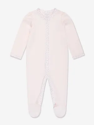 Ralph Lauren Baby Girls Cotton Babygrow in Pink