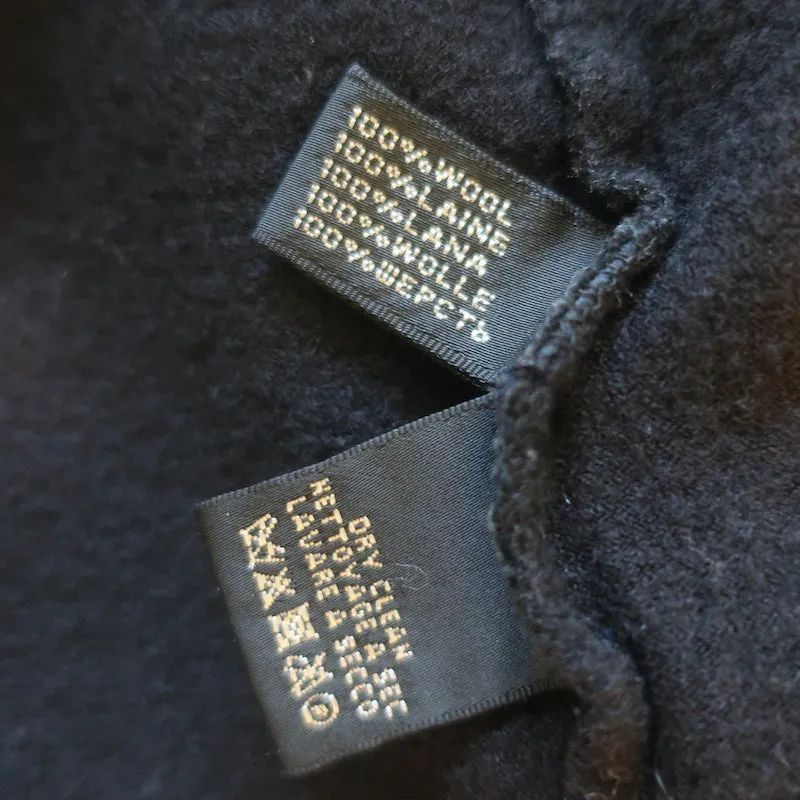 Ralph Lauren Black Label Haut en maille drapé asymétrique Noir Laine Taille Moyenne