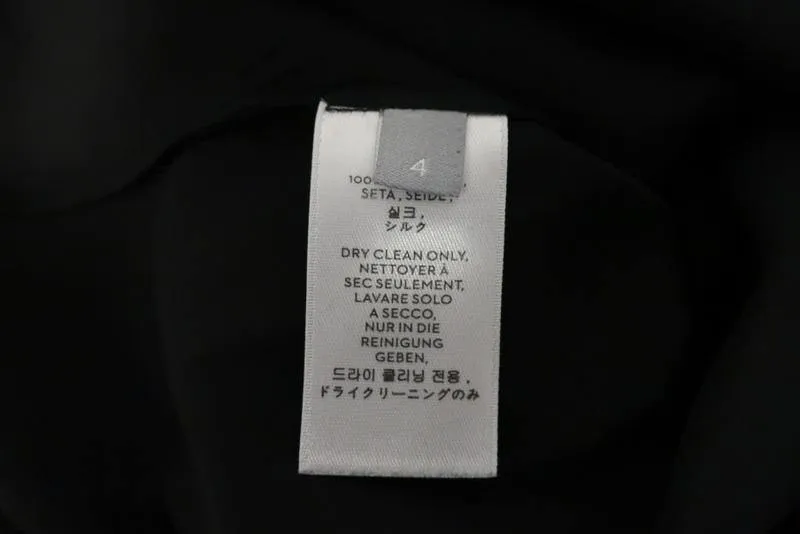 Reed Krakoff Blouse Noire en Soie Superposée Taille 4 Haut sans Manches à Col en V