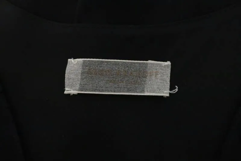 Reed Krakoff Blouse Noire en Soie Superposée Taille 4 Haut sans Manches à Col en V