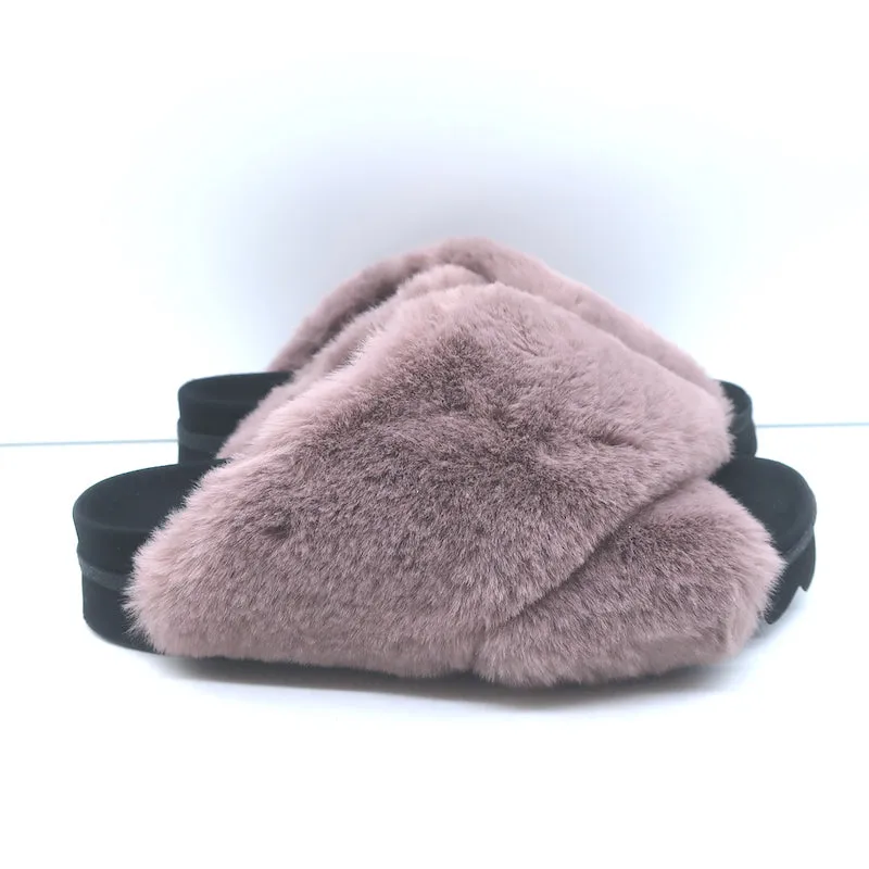 ROAM Sandales en Fausse Fourrure Nuage Lavande Taille 40 Sandales Croisées NEUVES
