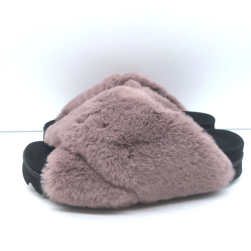 ROAM Sandales en Fausse Fourrure Nuage Lavande Taille 40 Sandales Croisées NEUVES