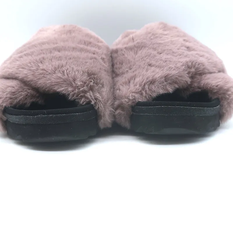 ROAM Sandales en Fausse Fourrure Nuage Lavande Taille 40 Sandales Croisées NEUVES