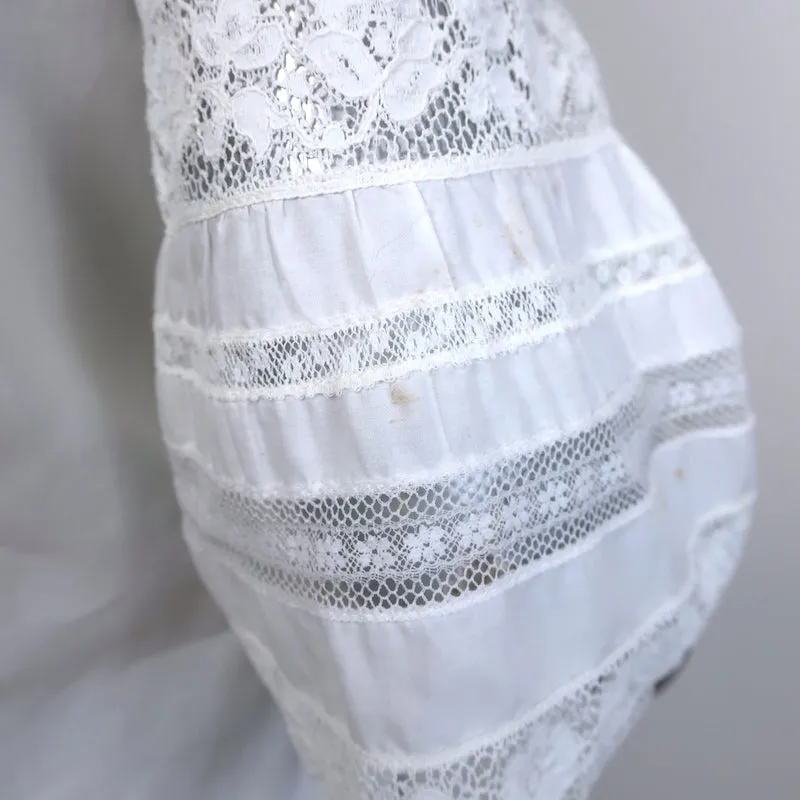 Roberto Cavalli Chemise à manches cloches avec dentelle blanche en coton taille 40