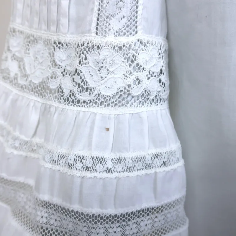 Roberto Cavalli Chemise à manches cloches avec dentelle blanche en coton taille 40