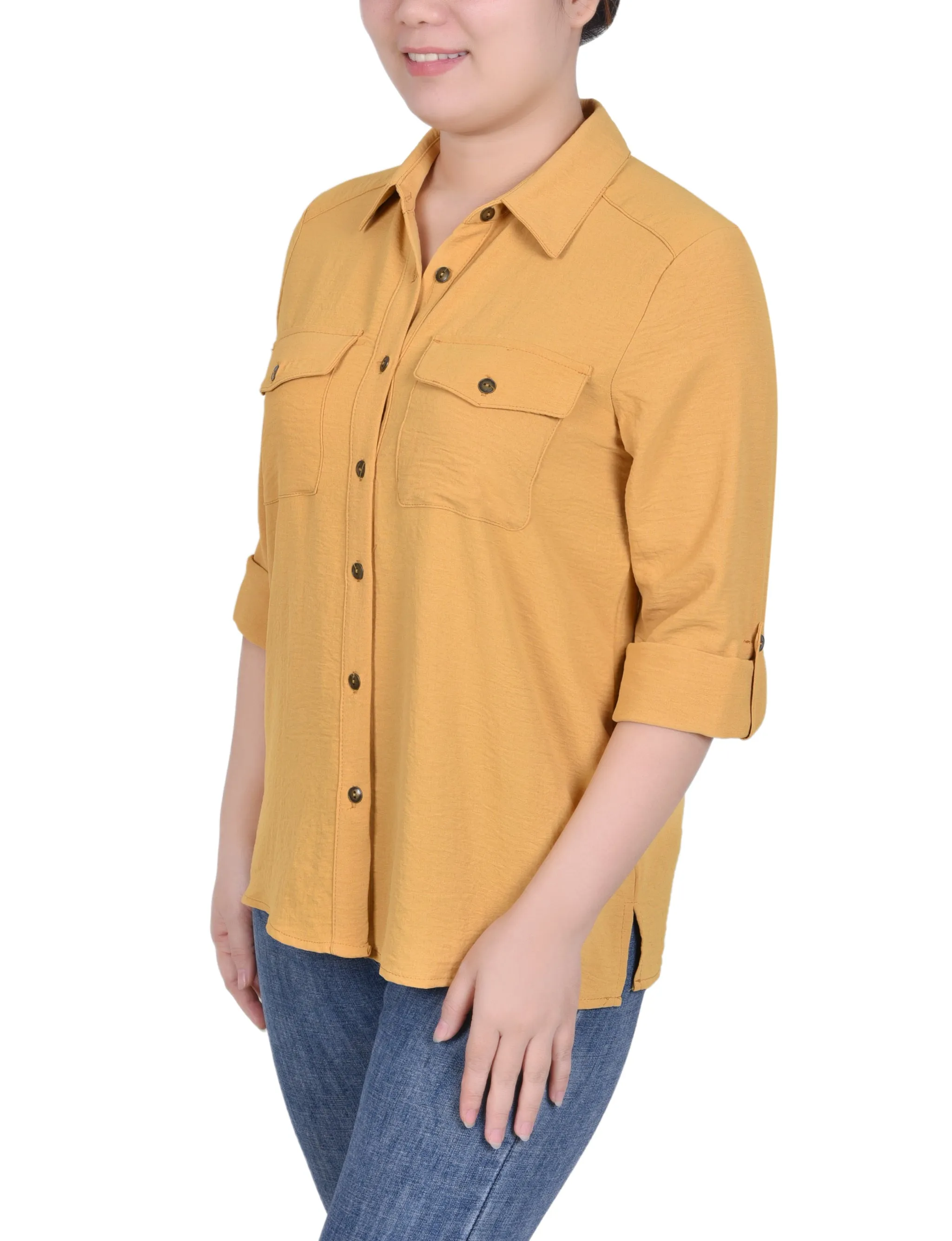 Blouse à encolure enroulée