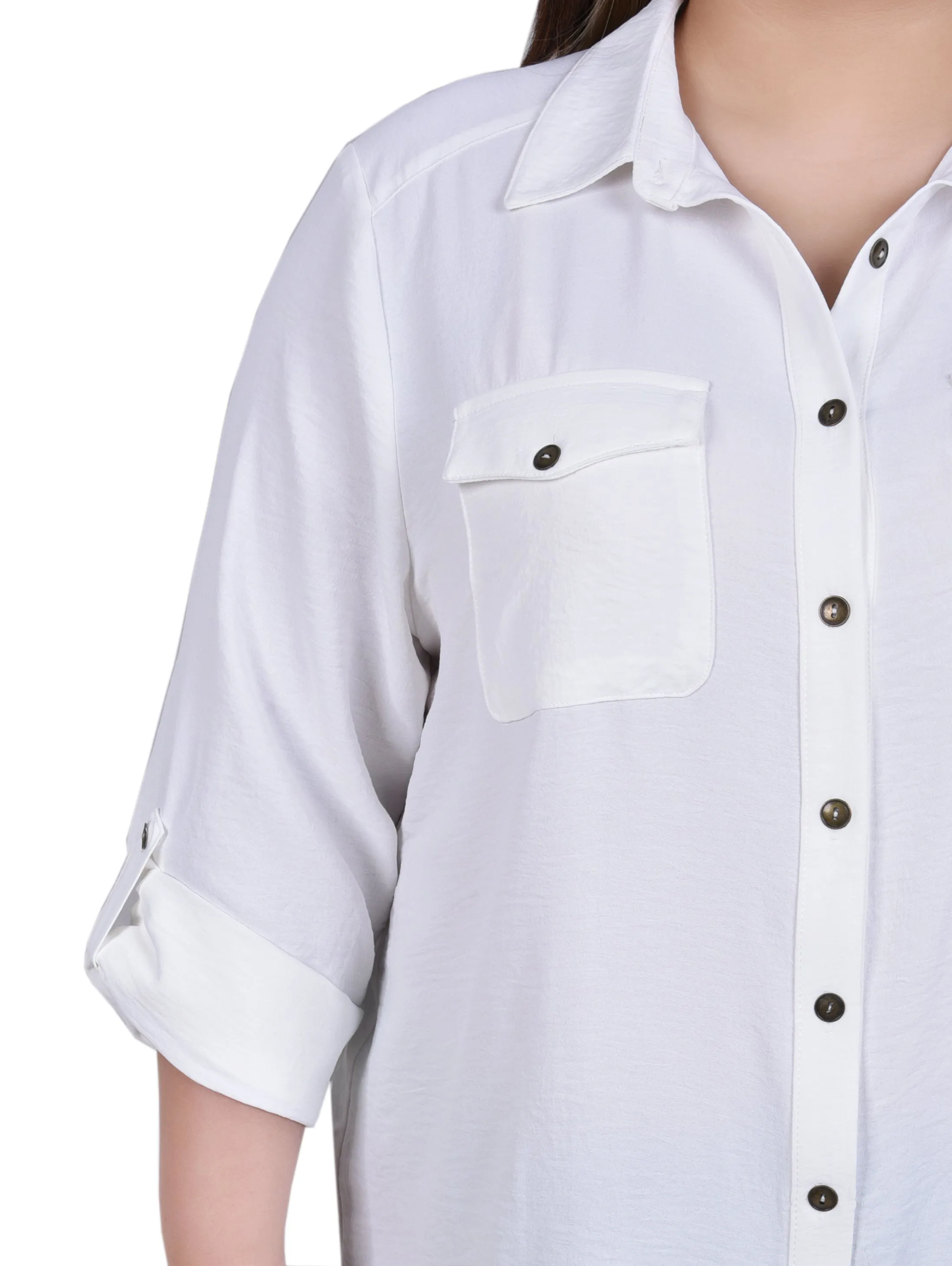 Blouse à encolure roulée