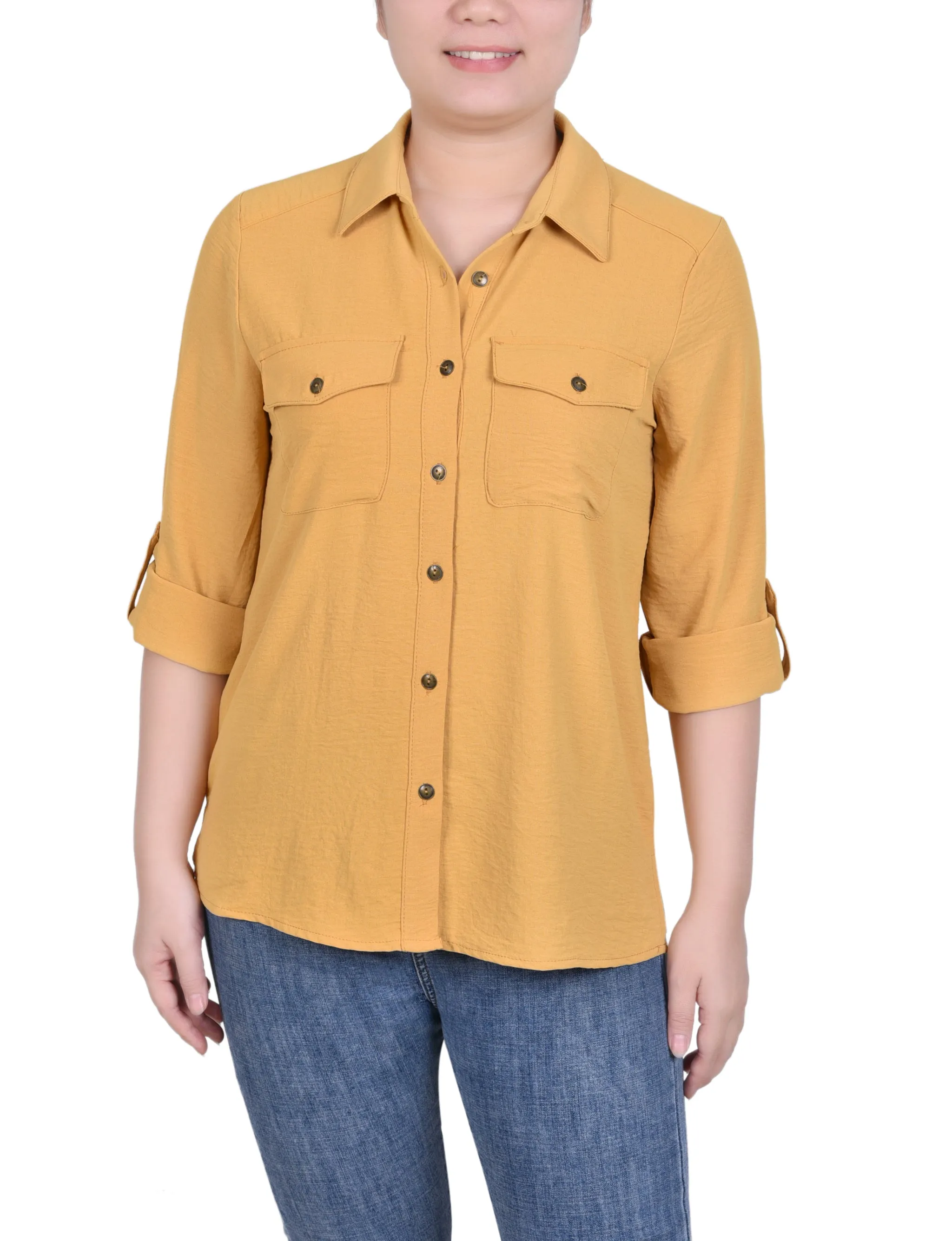 Blouse à encolure enroulée