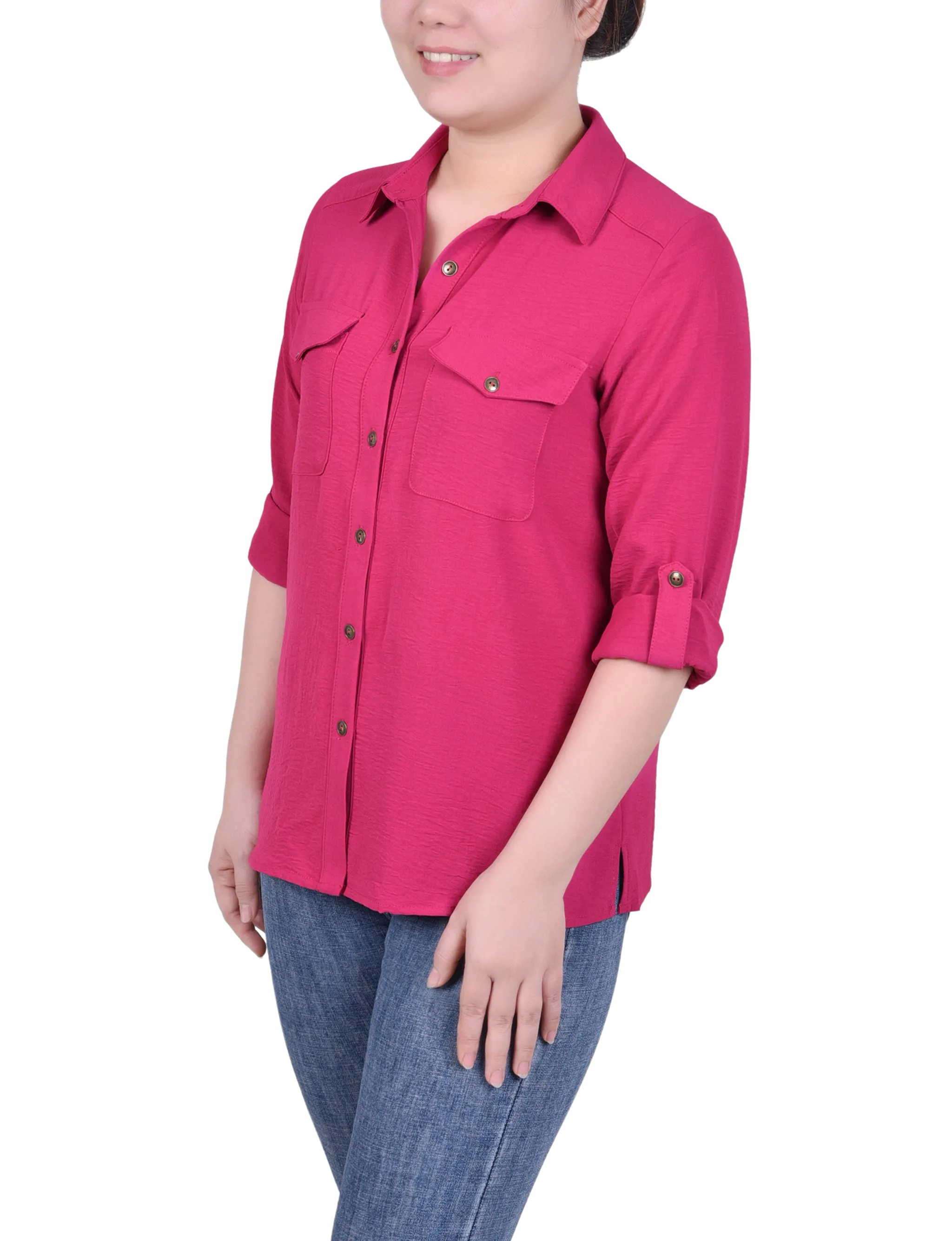 Blouse à encolure enroulée