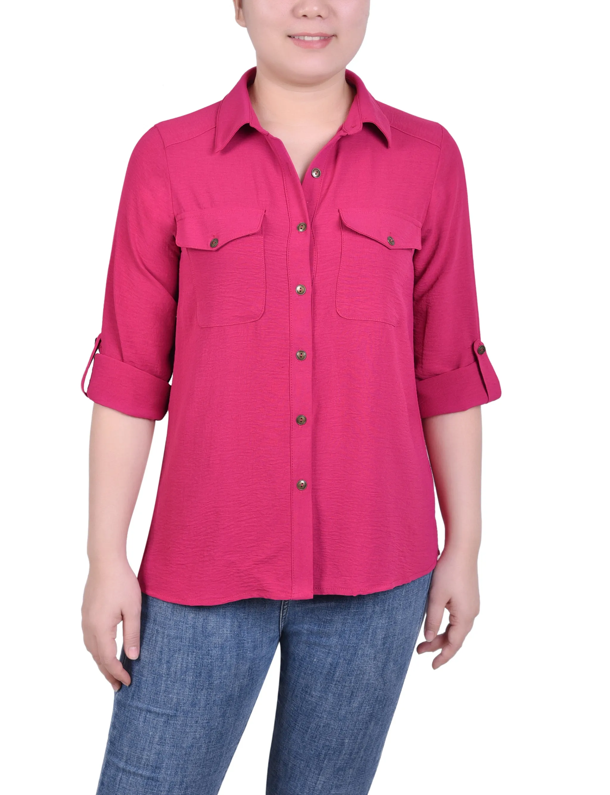 Blouse à encolure enroulée