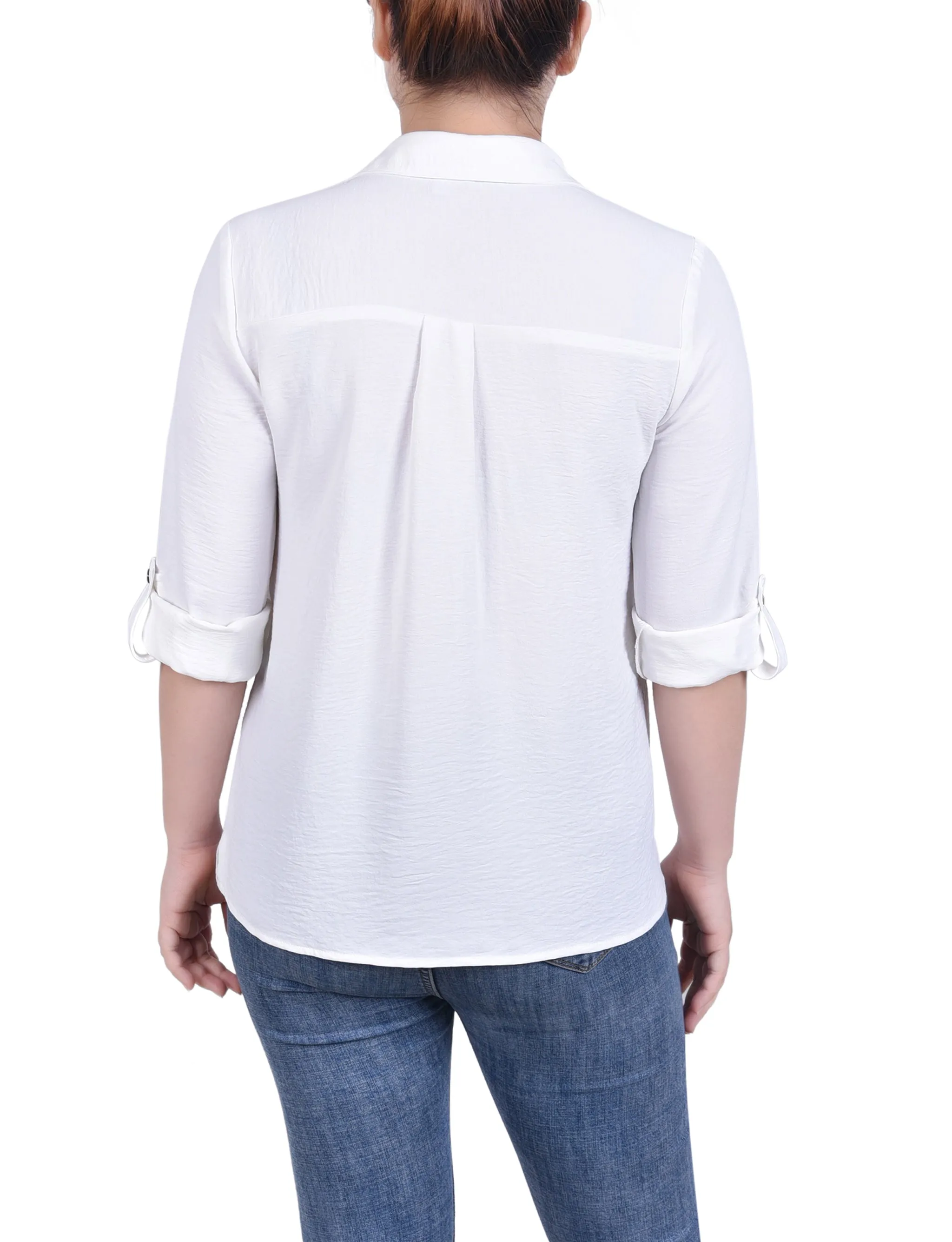 Blouse à encolure enroulée