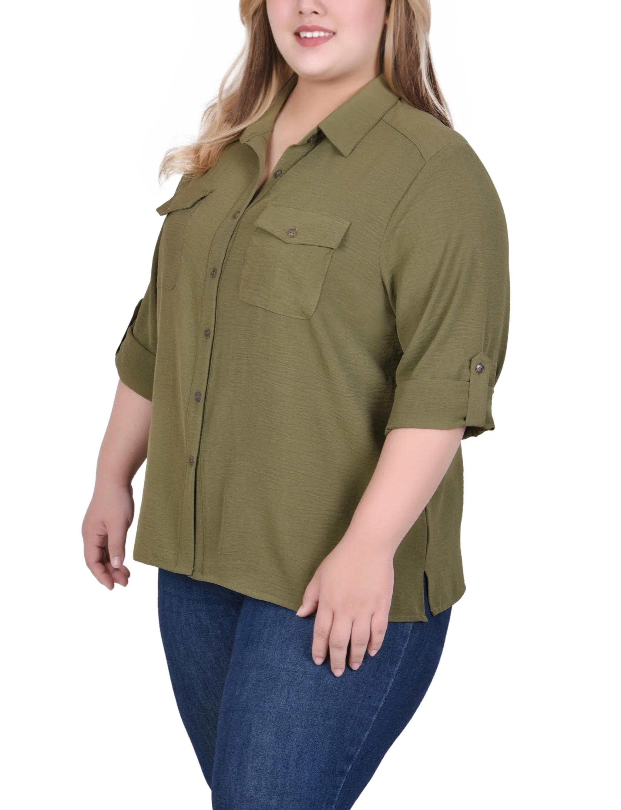 Blouse à encolure roulée
