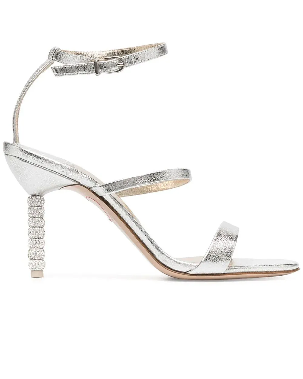 Sandale Rosalind Crystal Mid en argent