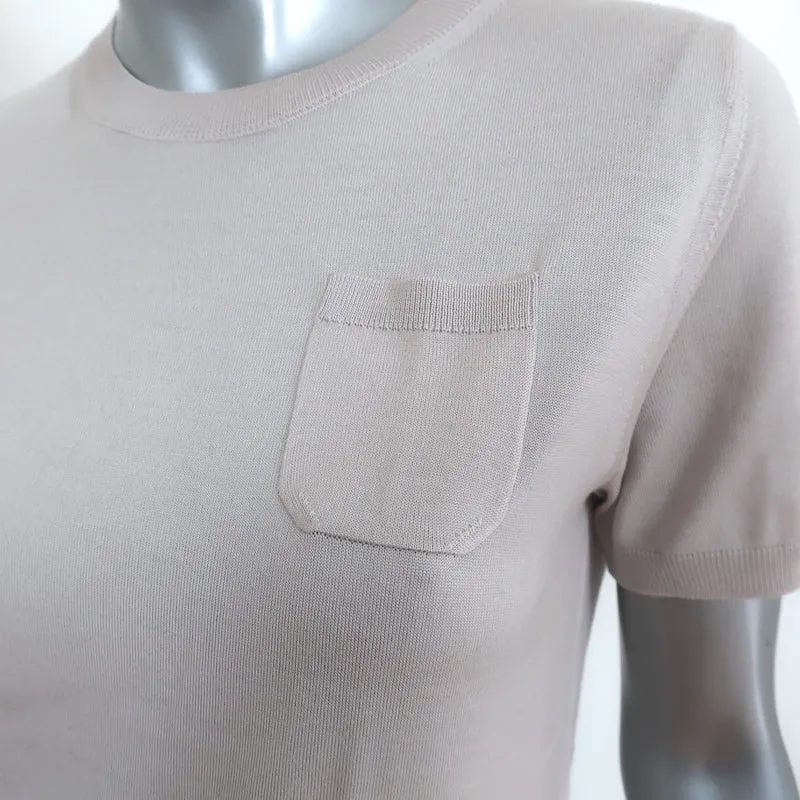 Tee en laine Max Mara Egidio Ecru Taille Moyenne Manches Courtes Haut