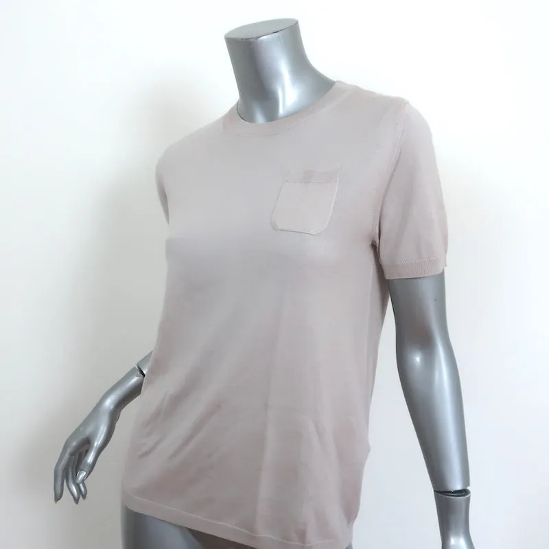 Tee en laine Max Mara Egidio Ecru Taille Moyenne Manches Courtes Haut
