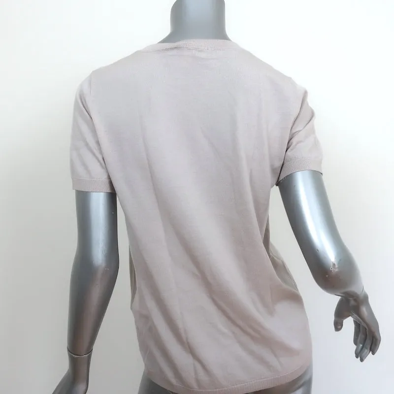 Tee en laine Max Mara Egidio Ecru Taille Moyenne Manches Courtes Haut