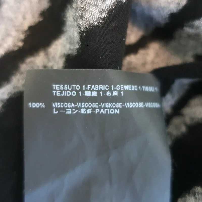 Saint Laurent Débardeur Imprimé Zèbre Noir Taille Grand Blouse Sans Manches Col en V