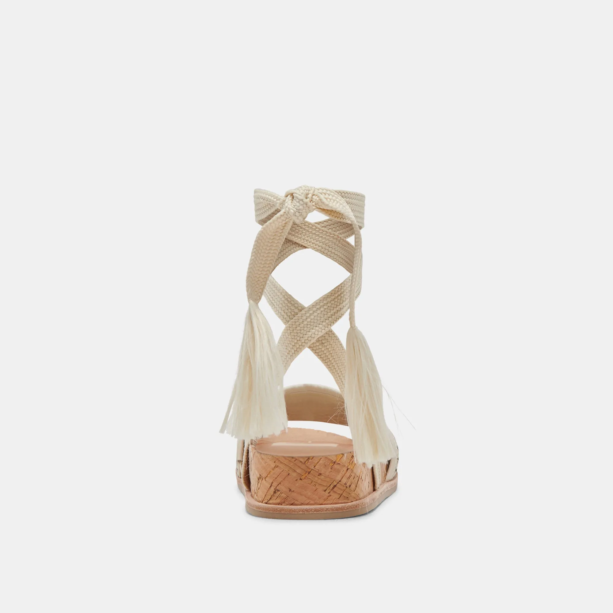 SANDALES SALACY NOIRES EN RAFFIA NATUREL