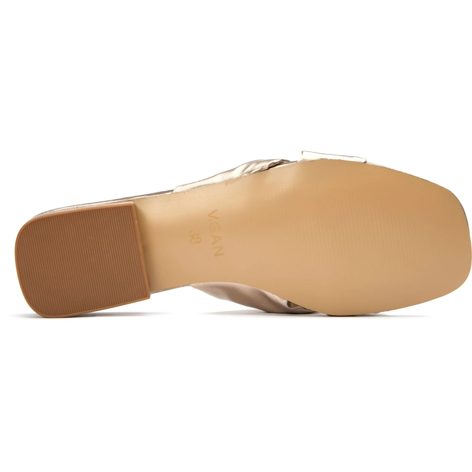 Sandales à nœud en similicuir vegan pour femmes Salsify | Or
