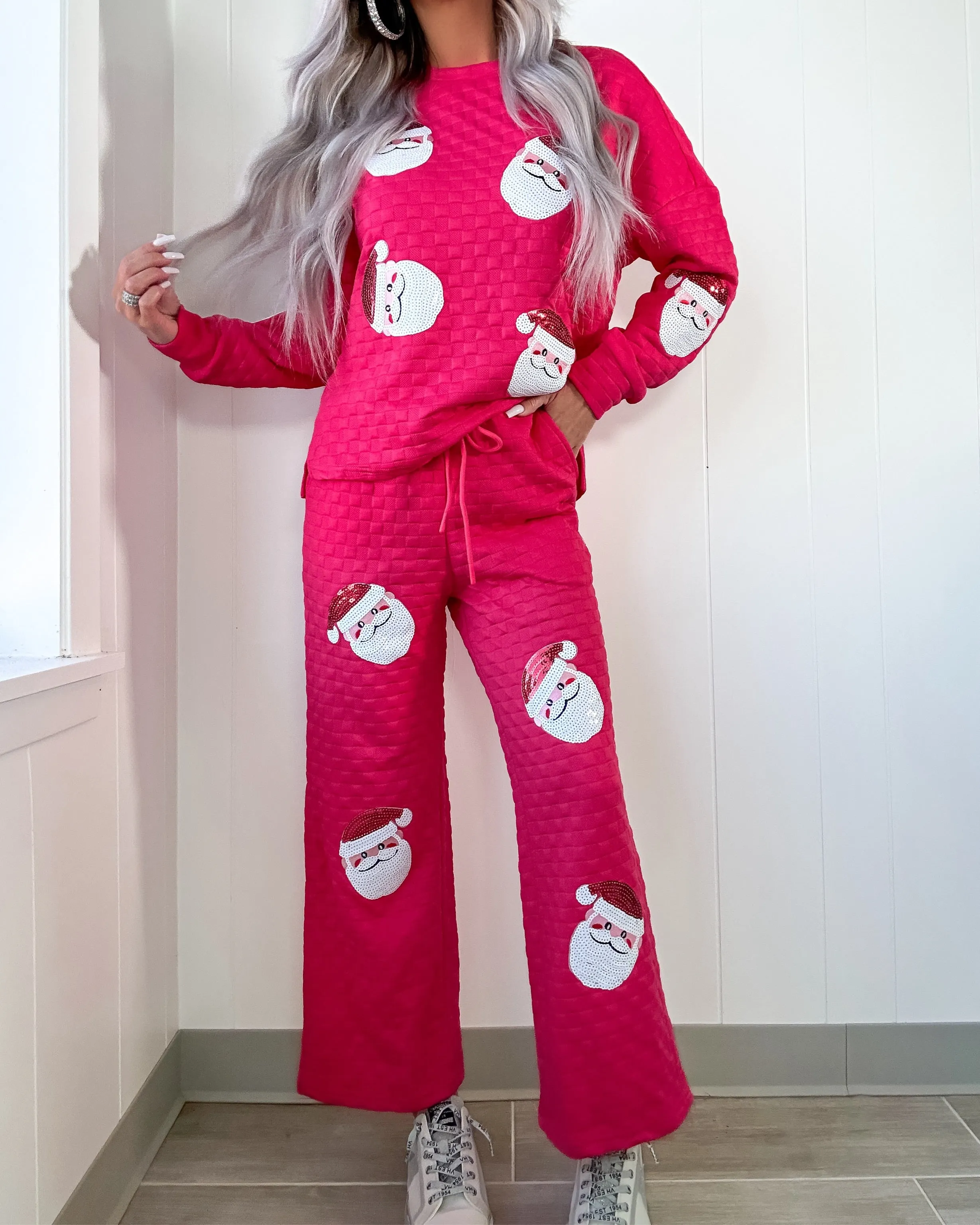 Ensemble Pantalon Matelassé Santa Chic - Rose