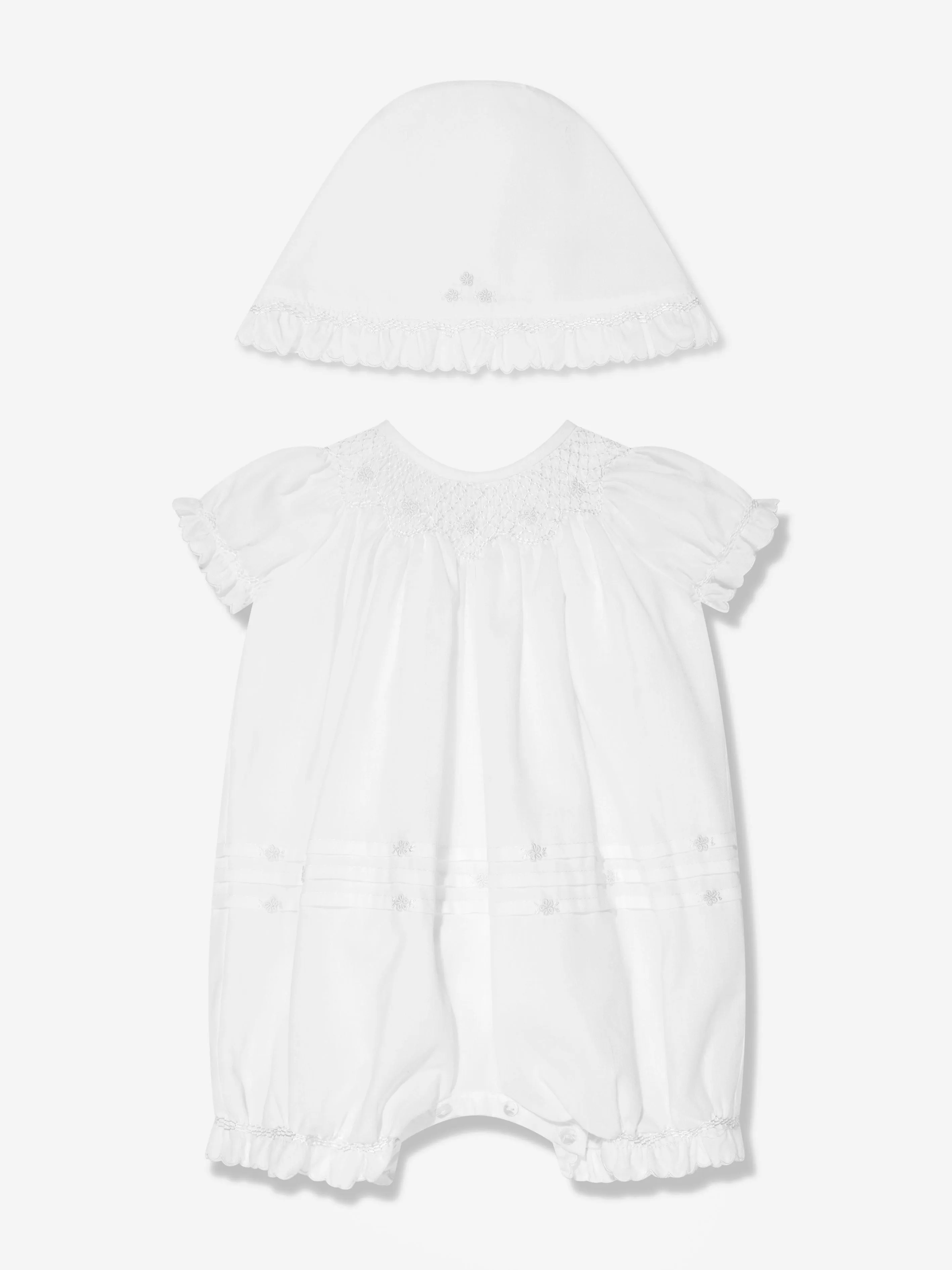 Sarah Louise Combinaison Bulle et Bonnet pour Bébé en Ivoire
