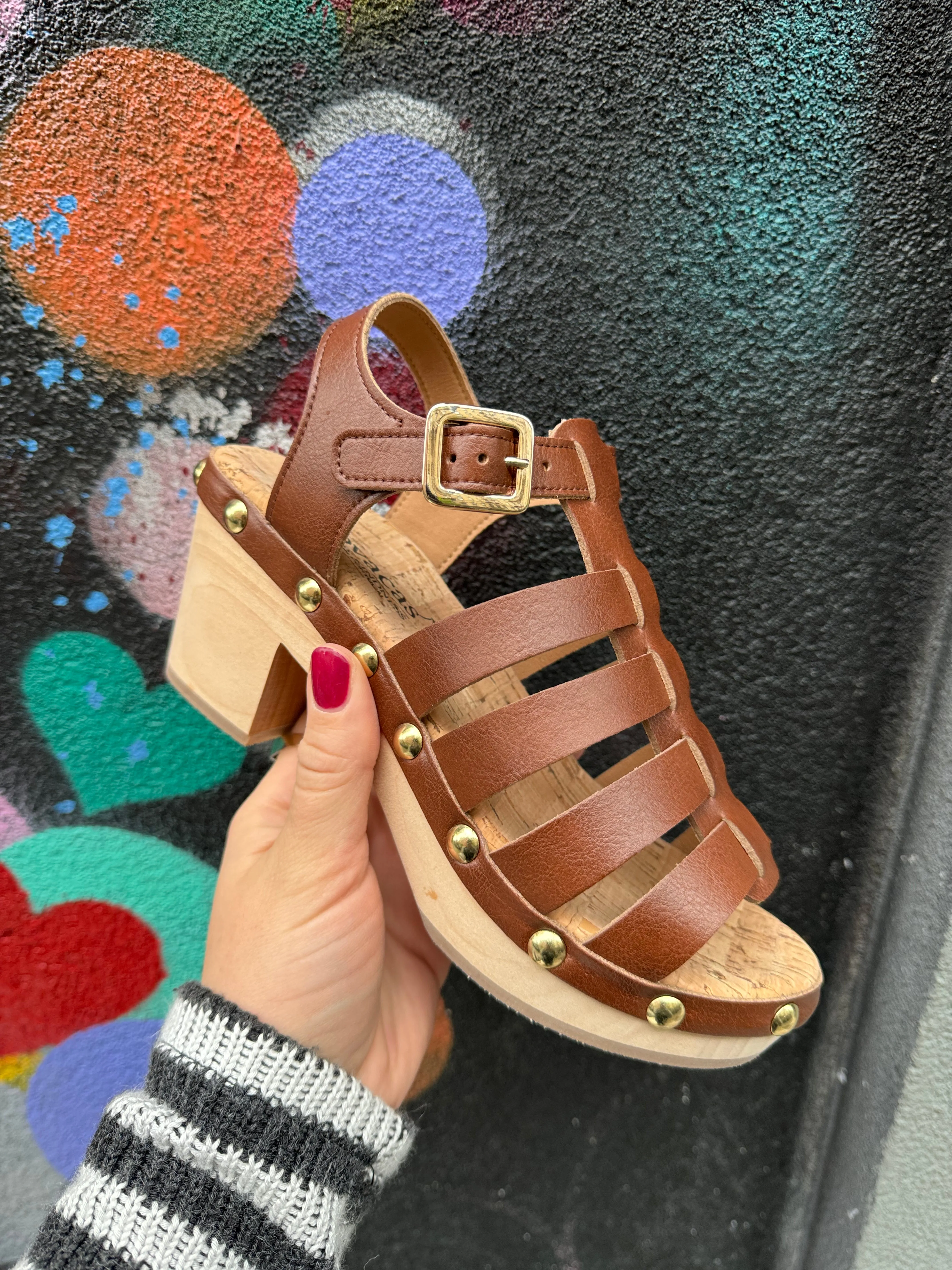Sawyer Clog en cuir brun de Novacas