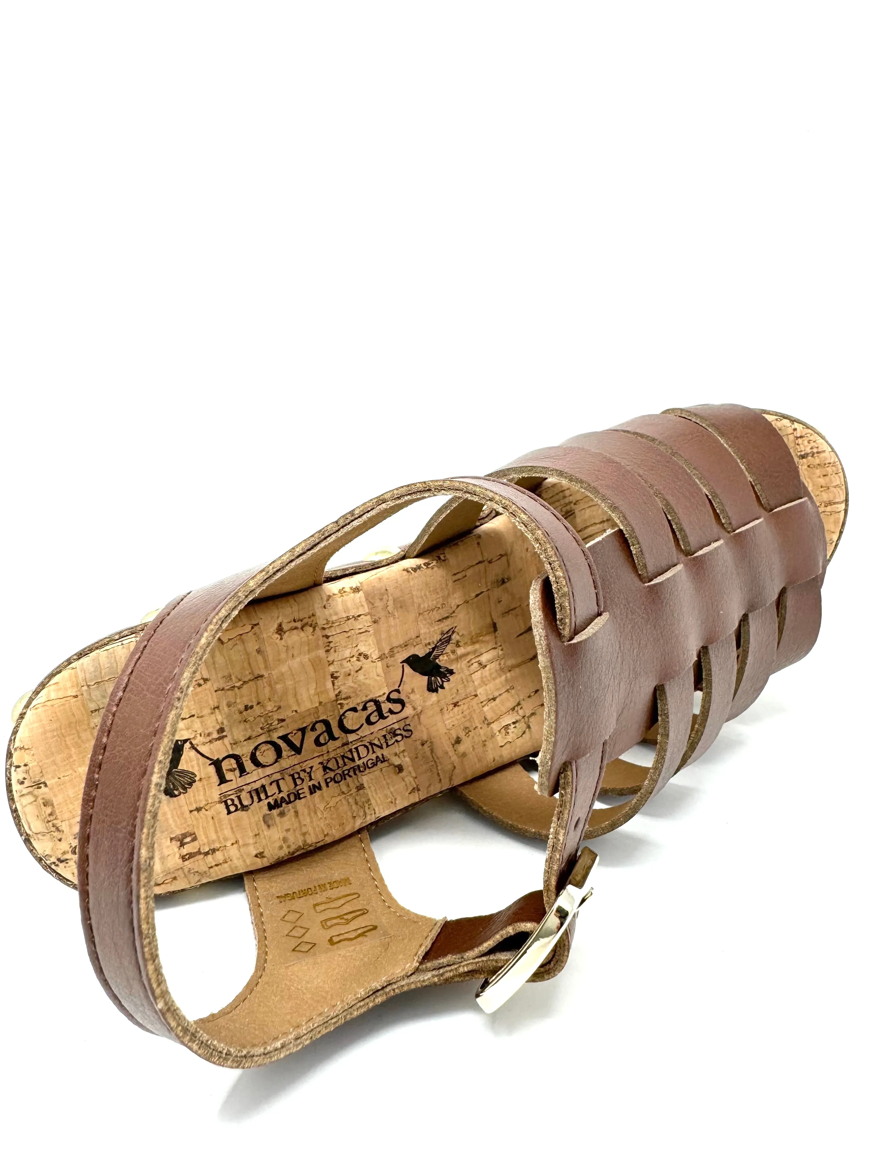 Sawyer Clog en cuir brun de Novacas
