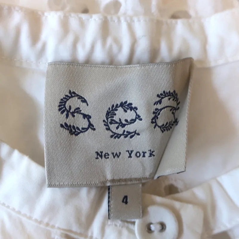 SEA Haut sans manches à œillets explosés en coton blanc Taille 4