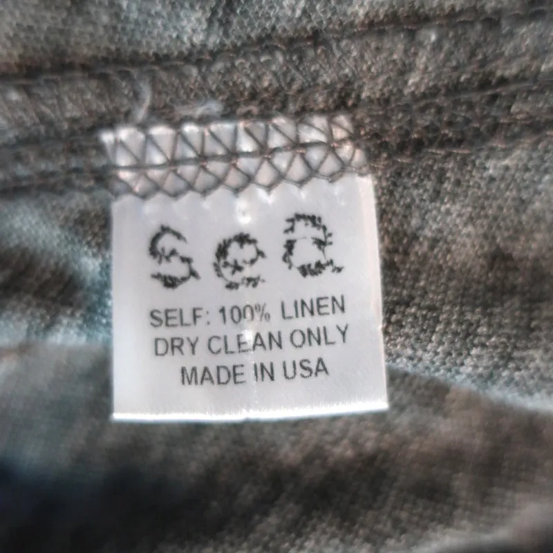 SEA New York Top à Pèplum Brodé Gris en Jersey de Lin Taille Petite Sans Manches
