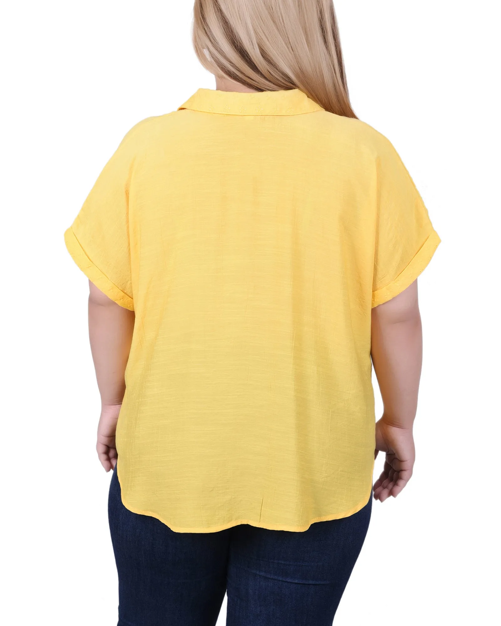 Blouse à manches courtes rallongées