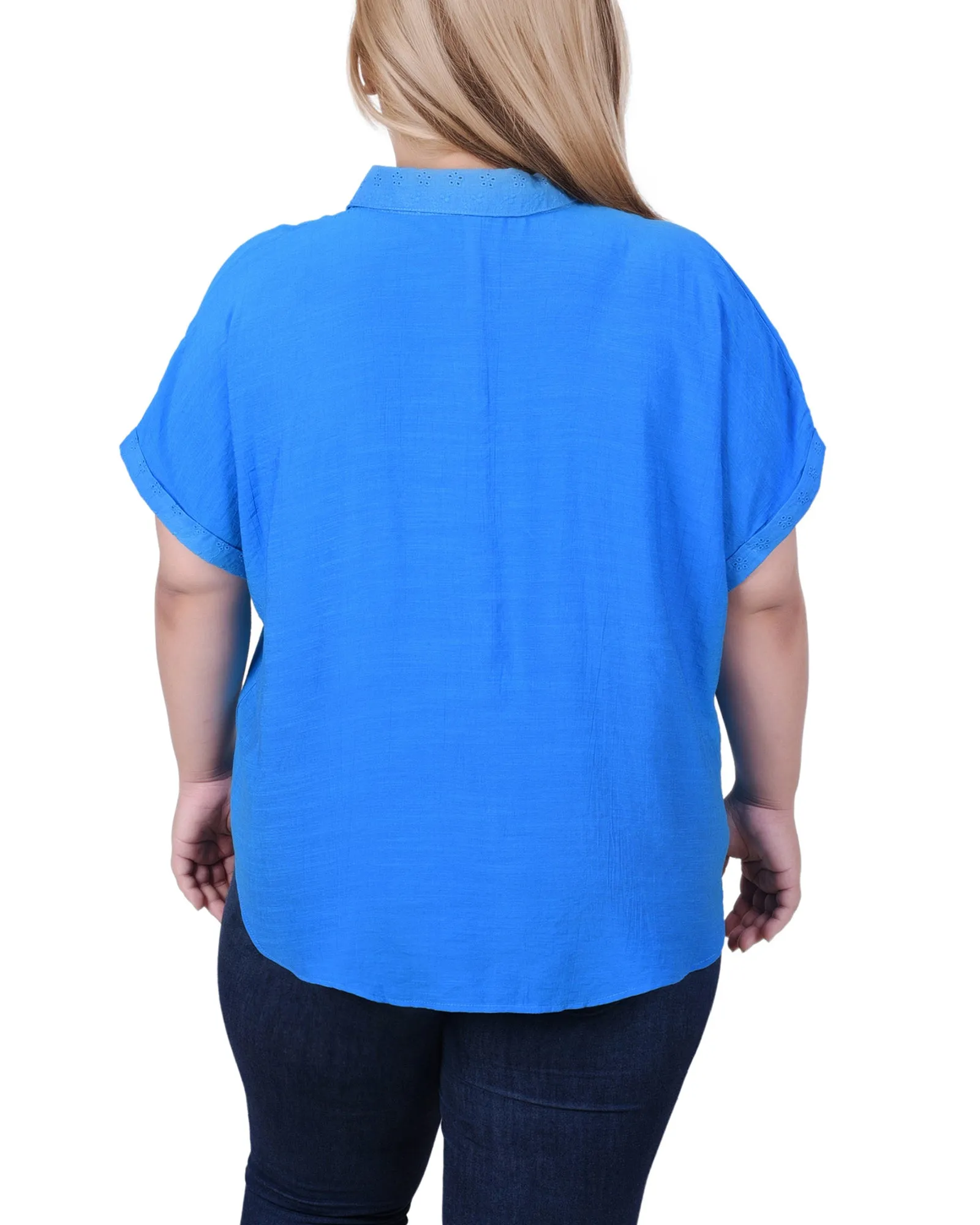 Blouse à manches courtes rallongées