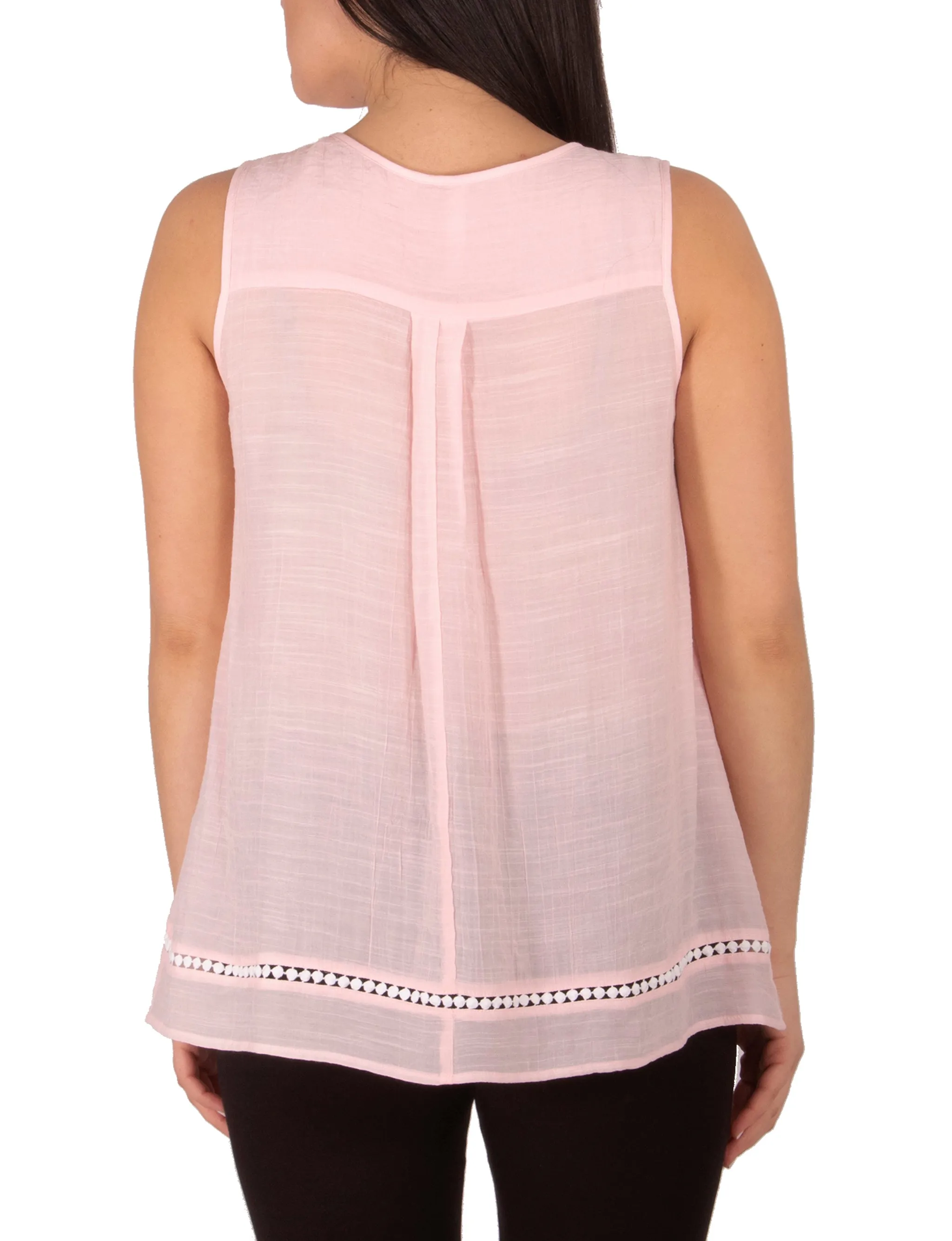 Blouse à encolure en V avec manches, perles et garniture